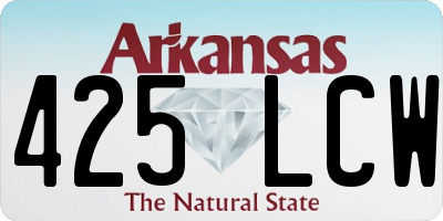 AR license plate 425LCW