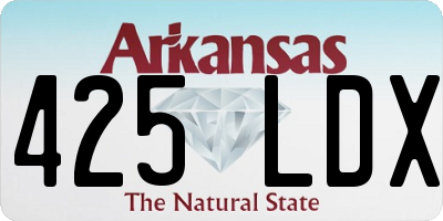 AR license plate 425LDX