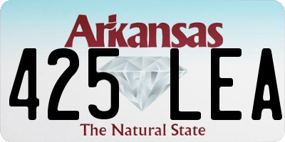 AR license plate 425LEA