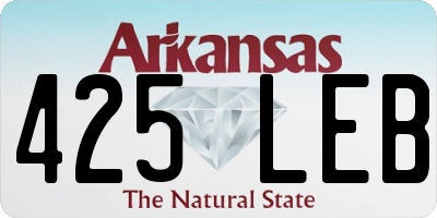 AR license plate 425LEB