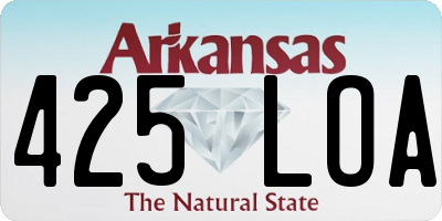 AR license plate 425LOA