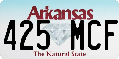 AR license plate 425MCF