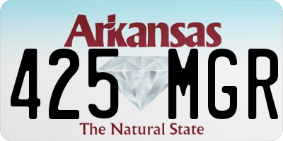 AR license plate 425MGR