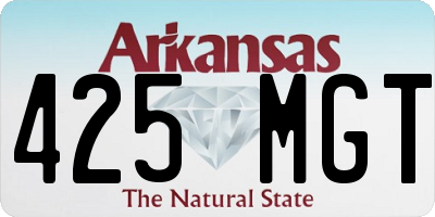 AR license plate 425MGT