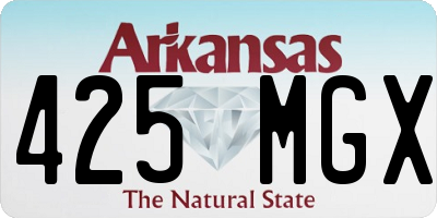 AR license plate 425MGX