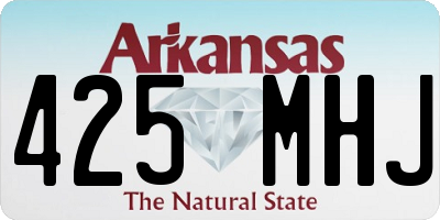 AR license plate 425MHJ