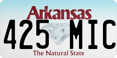 AR license plate 425MIC