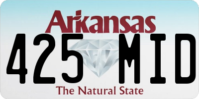 AR license plate 425MID