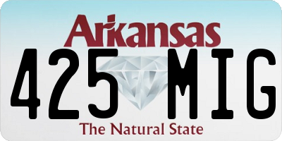 AR license plate 425MIG