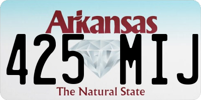 AR license plate 425MIJ