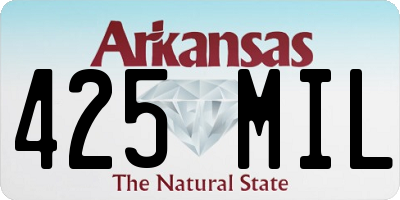 AR license plate 425MIL