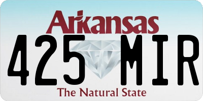 AR license plate 425MIR