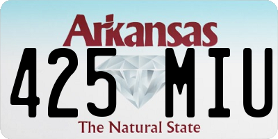 AR license plate 425MIU