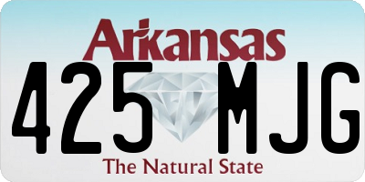 AR license plate 425MJG