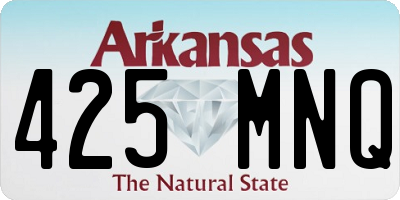AR license plate 425MNQ
