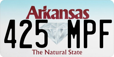 AR license plate 425MPF