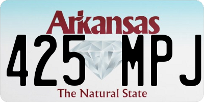 AR license plate 425MPJ