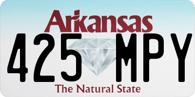 AR license plate 425MPY