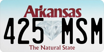 AR license plate 425MSM