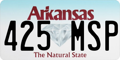 AR license plate 425MSP