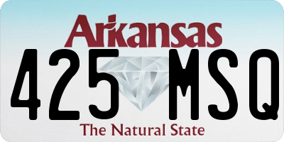 AR license plate 425MSQ