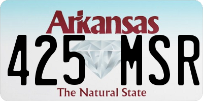 AR license plate 425MSR