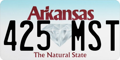 AR license plate 425MST