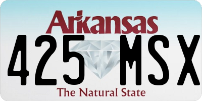 AR license plate 425MSX
