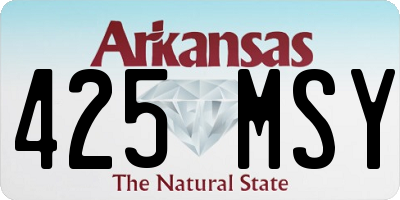 AR license plate 425MSY
