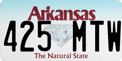 AR license plate 425MTW