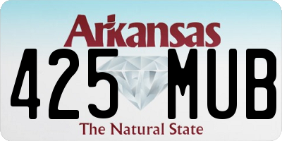 AR license plate 425MUB