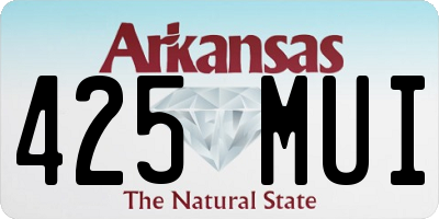 AR license plate 425MUI