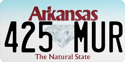AR license plate 425MUR