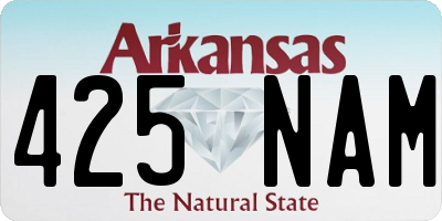 AR license plate 425NAM