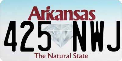 AR license plate 425NWJ
