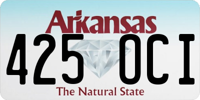 AR license plate 425OCI