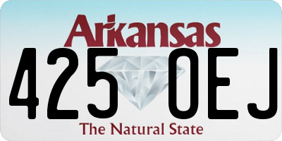 AR license plate 425OEJ