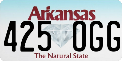 AR license plate 425OGG