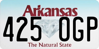 AR license plate 425OGP