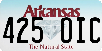 AR license plate 425OIC