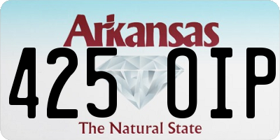AR license plate 425OIP