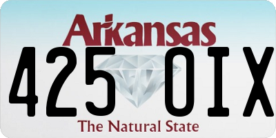 AR license plate 425OIX