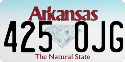 AR license plate 425OJG