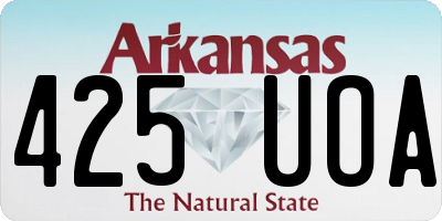 AR license plate 425UOA
