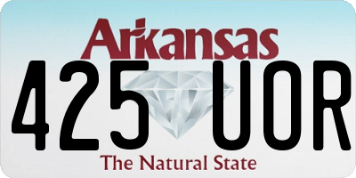 AR license plate 425UOR