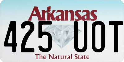 AR license plate 425UOT