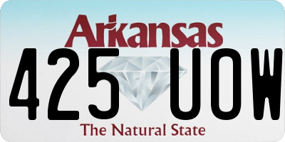 AR license plate 425UOW