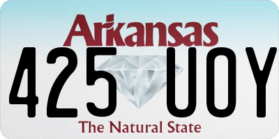 AR license plate 425UOY
