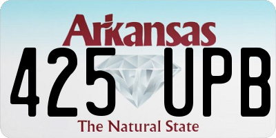 AR license plate 425UPB