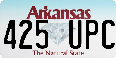 AR license plate 425UPC